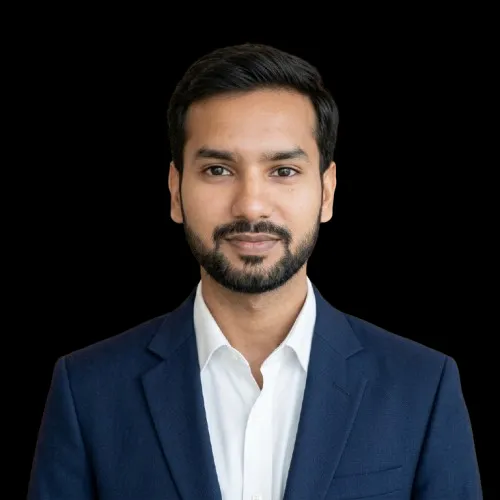 Ibrahim Bashir, photographed against a plain dark background
